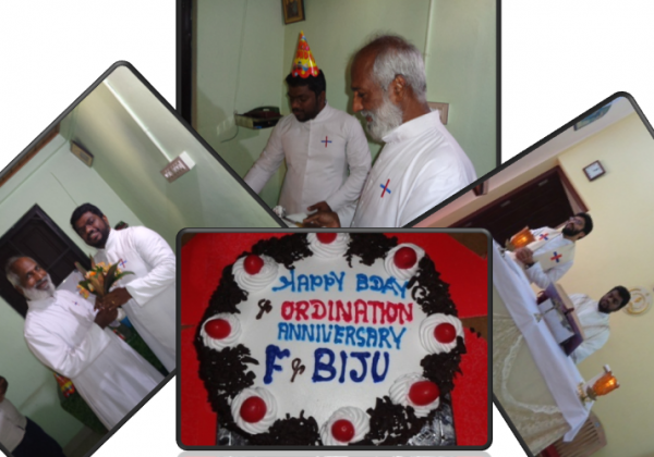 Happy Birthday and Ordination Anniversary Fr Biju NV